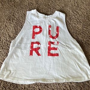 Pure barre cropped muscle tank